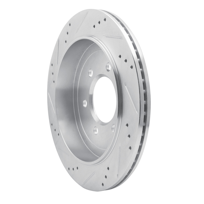 Ford Expedition Brake Rotor (1) - Rear Right - R1 Concepts - Drilled & Slotted - Silver - `02-`06